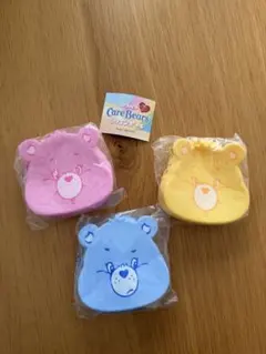 CareBears ケアベア シリコンポーチ ピンク　イエロー　ブルー　ガチャ