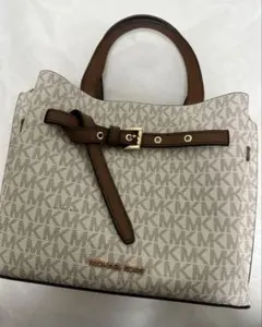 MICHAEL KORS トートバッグ ホワイト/ブラウン バニラ