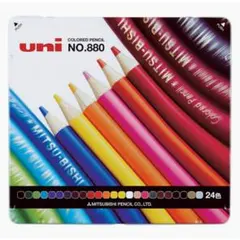 三菱鉛筆 色鉛筆 uni NO.880 24色のサムネイル