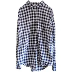 J.CREW ジェイクルー チェックシャツ 紺×白 ギンガムチェック 古着 S