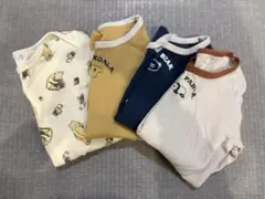 プーさん、動物柄ロンパース肌着 4点セット