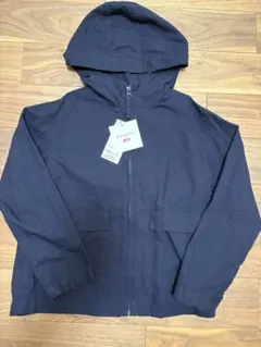 UNIQLO ウォッシュコットン パーカ 130 ネイビー