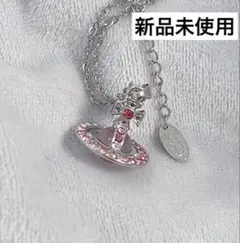 ヴィヴィアンウエストウッド タイニーオーブネックレス ピンク シルバー