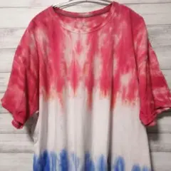 グラデーション　Tシャツ　XL　染めT　USA古着