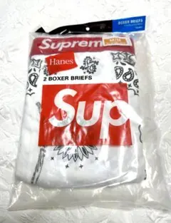 新品 Supreme Hanes Boxer ボクサーパンツ 1枚　バンダナ白M