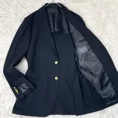 リングジャケットテーラードジャケット 金ボタン 段返り ストレッチ 黒