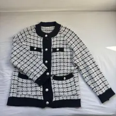 ツイードデザイン カーディガン 長袖