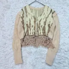 23AW✨定価2.2万サハラ2way Design Knit Cardigan