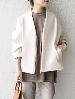 コクーン ノーカラージャケット