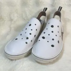 【マルメロ】 美品 A.S.W コラボ パンチング スニーカー 22 白 4E