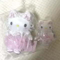 ハローキティ ぬいぐるみ 2体セット　白猫バレリーナ