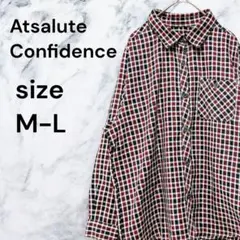 【良品】Atsalute Confidence チェック柄長袖シャツ M-L