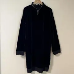 JEANASIS ジーナシス ブラック ワンピース Fサイズ ベロア素材