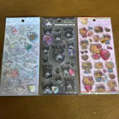 キラキララインストーンシール　シナモロール　クロミ　ハローキティ