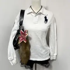 polo ラルフローレン ポロシャツ 長袖 ビックポニー　 y2k グランジ