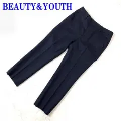 ビューティー&ユース スラックスパンツ ネイビー 紺色 ウール S C4254