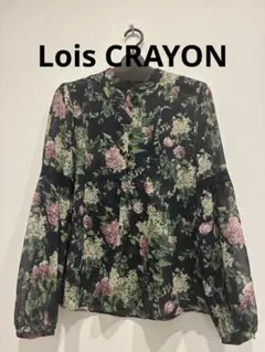 ⭐︎美品⭐︎Lois CRAYON ロイスクレヨン 花柄（アジサイ）プリントブラウスのサムネイル