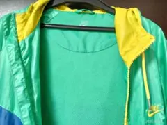 Nike レディース・フード付きウィンドブレーカー グリーン/ブルー