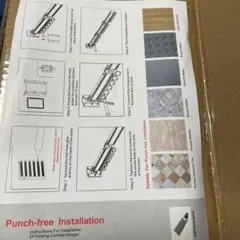 折りたたみ式物干しハンガー取り付け説明書