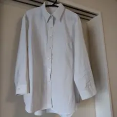 ホワイト長袖シャツ サイズL　ノーアイロン しわになりにくい