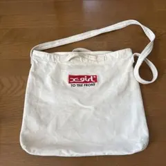 x-girl トートバッグ アイボリー