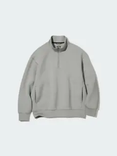 美品 ユニクロ ウルトラストレッチドライスウェットハーフジッププルオーバー M