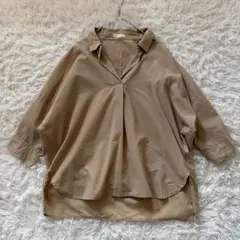 earth music&ecology　スキッパー七分袖ブラウス　F◆A1547