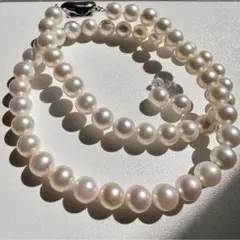 【鑑別書付き】あこや真珠 7.5mm ネックレス&ピアス　2点セット