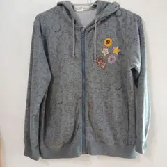 ドラッグストアーズ レディース 4 動物柄グレーのフード付きパーカー パーカー