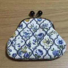 【未使用】花柄 がま口 財布 小物入れ ハンドメイド