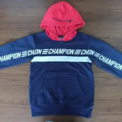 Champion パーカー 150 ネイビー/レッド　150 起毛
