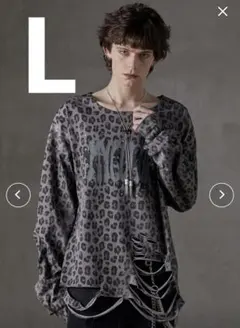 grancy ラインストーン　レオパードロンT