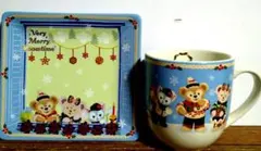 ディズ二-✤Very Merry Snowtimダッフィ-マグカップ&プレ-ト