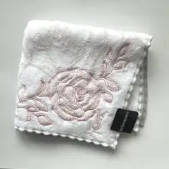 Yves Saint Laurent イブ・サンローラン バラ刺繍タオルハンカチ