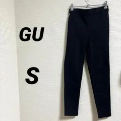 【GU ジーユー】 ボトムス レギンスパンツ ブラック ウエストゴム レイヤード