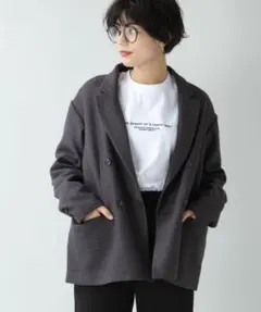 【試着のみ】レイジブルー テーラード ジャケット グレー