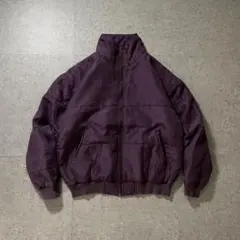 90s SILK NCOUNTERシルク100%中綿ブルゾン 短丈バーガンディLのサムネイル