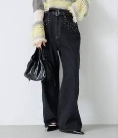 kastane ビジュー付きデニムパンツ サイズ0