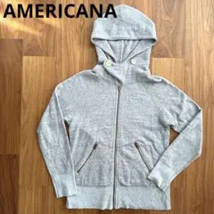 AMERICANA アメリカーナ グレー スウェット ジップパーカー Lのサムネイル