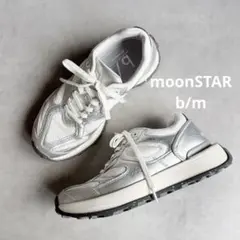 moonstar b/m イーバ　シルバー　希少　ダットスニーカー　23.5のサムネイル