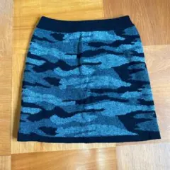 タイト　スカート ニット　カモフラ　グレー　迷彩