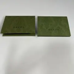 GUCCI メッセージカードケース 2枚セット エンボス加工 グリーン