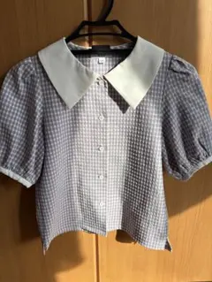 a.v.v ギンガムチェック 半袖シャツ キュロットセット