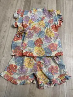 カラフル渦巻き模様 甚平 120cm