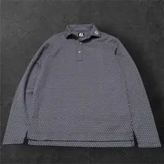 FootJoy フットジョイ ゴルフシャツ ポロシャツ 長袖 ネイビー M