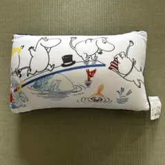 【未使用】ムーミン イラスト入り枕 縦約21cm x 横38cm