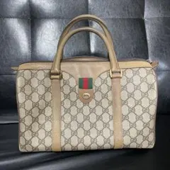 GUCCI グッチ オールド 2way ボストンバッグ シェリーライン PVC