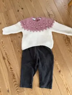 ZNRA ポンポン付きニットセーター 9-12ヶ月