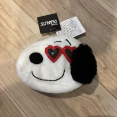 新品 PEANUTS SNOOPY スヌーピー ハートグラス ミニフェイスポーチ