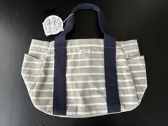 ROOTOTE トートバッグ ボーダー柄 ネイビー×グレーのサムネイル